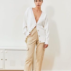 NWOT Aritzia Babaton Cardigan White Size S